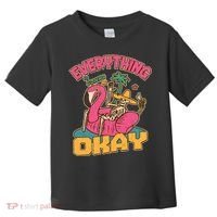 Funny Everything Is Gonna Be Okay Vacation Skeleton Toddler T-Shirt thumb 0