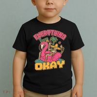 Funny Everything Is Gonna Be Okay Vacation Skeleton Toddler T-Shirt thumb 2