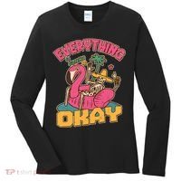 Funny Everything Is Gonna Be Okay Vacation Skeleton Women's Long Sleeve Shirt thumb 0