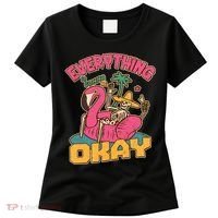 Funny Everything Is Gonna Be Okay Vacation Skeleton Women's T-Shirt thumb 0