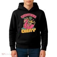 Funny Everything Is Gonna Be Okay Vacation Skeleton Kids Hoodie thumb 4