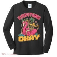 Funny Everything Is Gonna Be Okay Vacation Skeleton Kids Long Sleeve Shirt thumb 0
