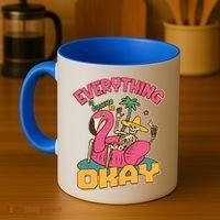 Funny Everything Is Gonna Be Okay Vacation Skeleton Coffee Mug thumb 4