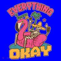 Funny Everything Is Gonna Be Okay Vacation Skeleton Coffee Mug thumb 5