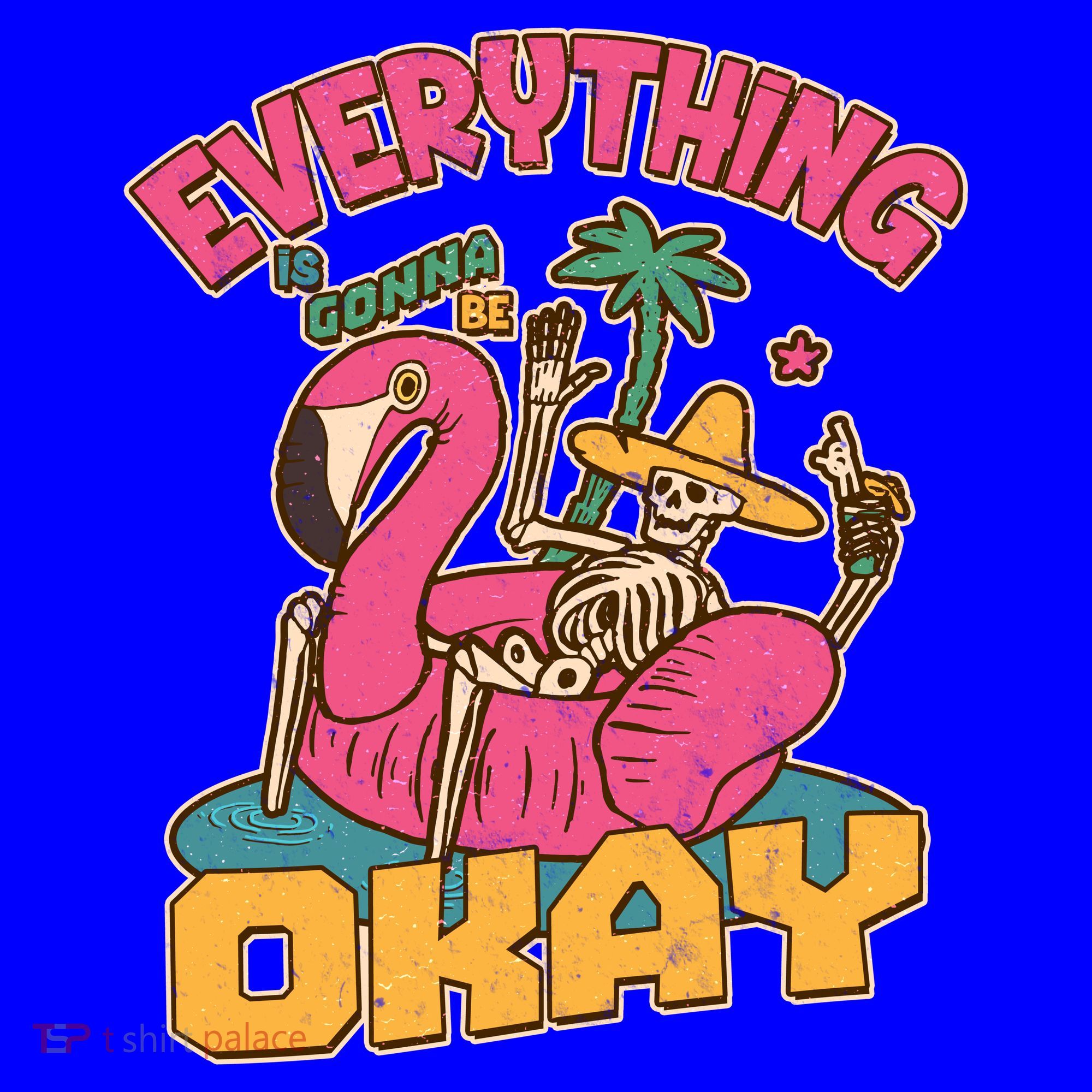 Funny Everything Is Gonna Be Okay Vacation Skeleton Coffee Mug