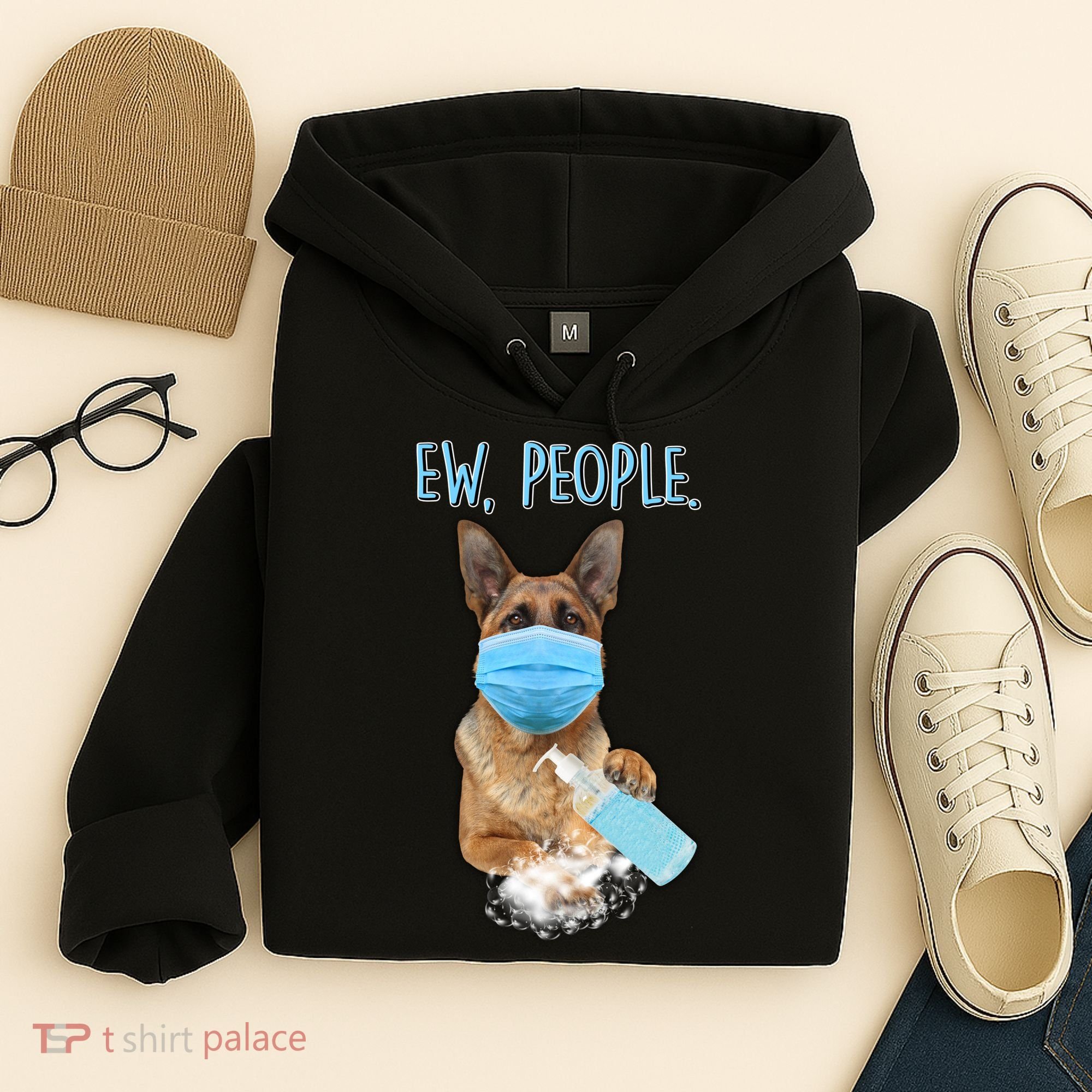 Funny Ew People Hygienic German Shepard  Hoodie