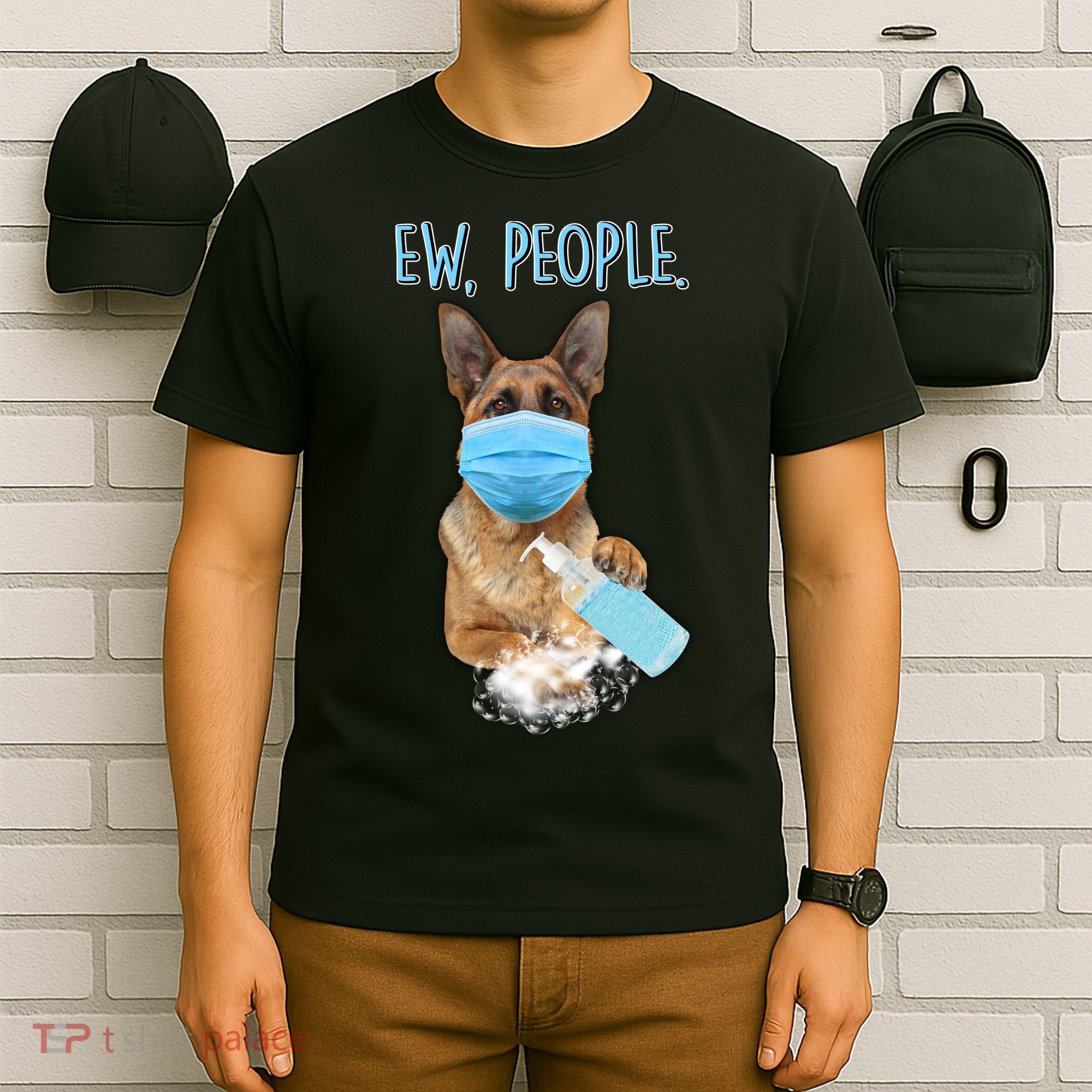 Funny Ew People Hygienic German Shepard  T-Shirt