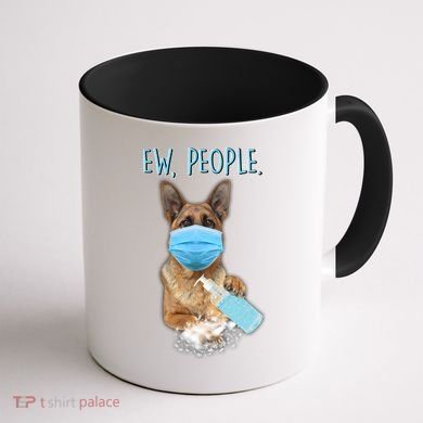 Funny Ew People Hygienic German Shepard  Coffee Mug back