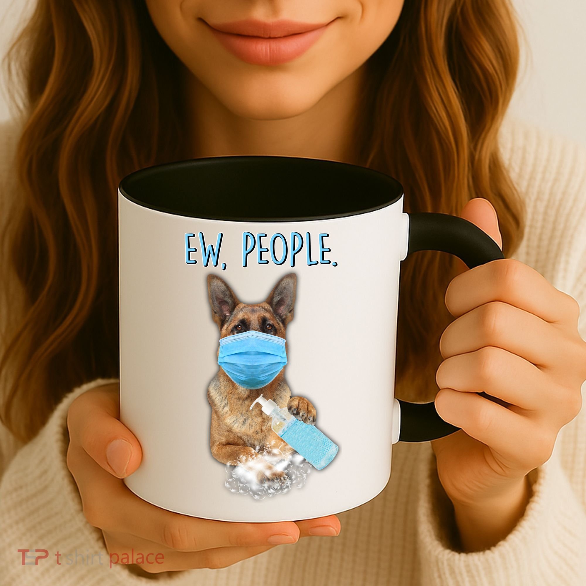Funny Ew People Hygienic German Shepard  Coffee Mug