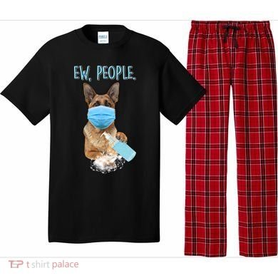 Funny Ew People Hygienic German Shepard  Pajama Set