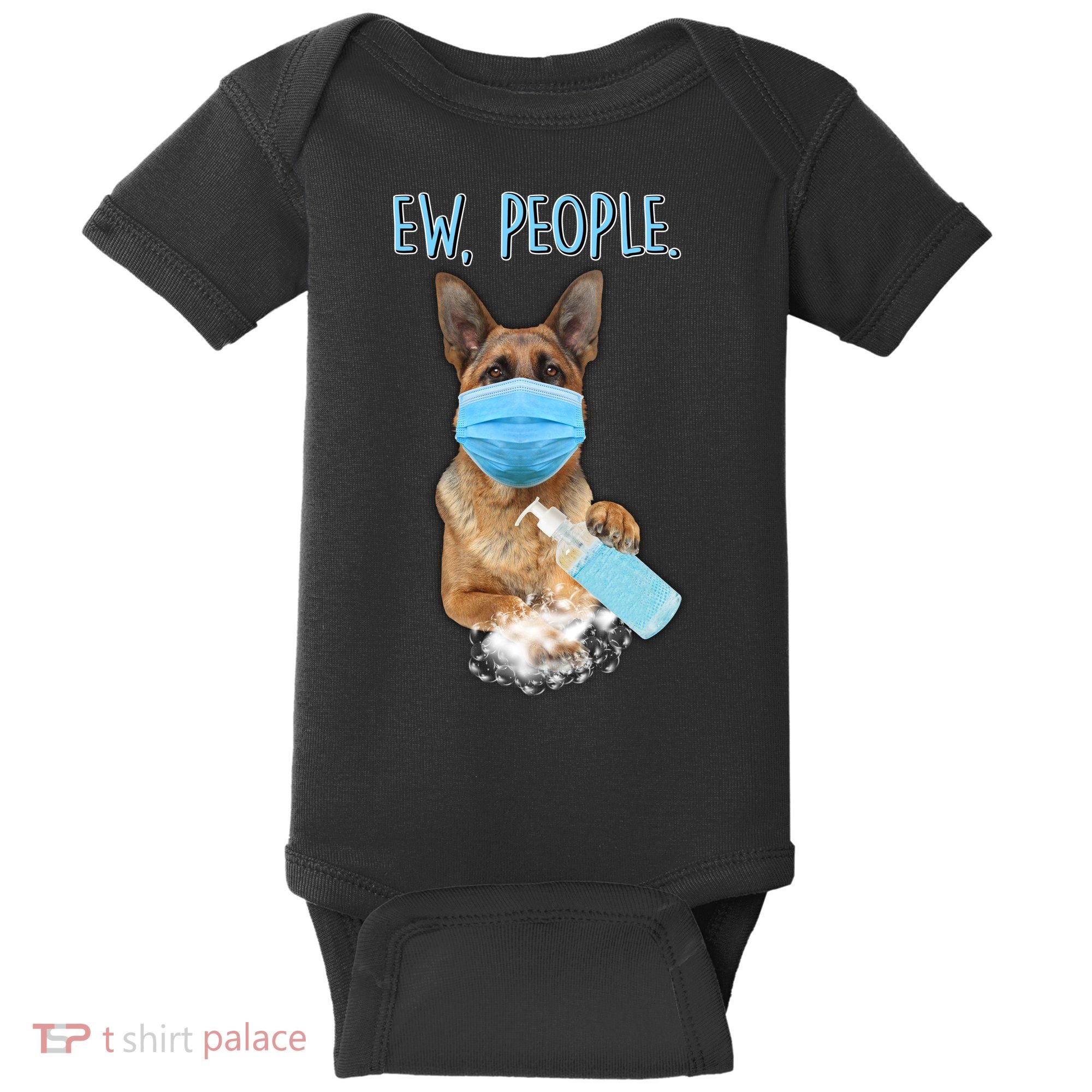 Funny Ew People Hygienic German Shepard  Baby Bodysuit