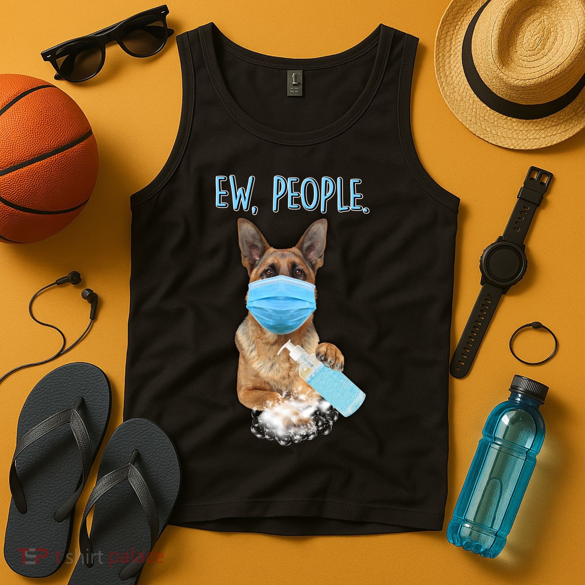 Funny Ew People Hygienic German Shepard  Tank Top