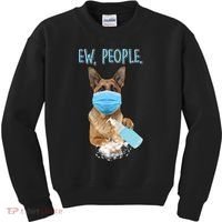 Funny Ew People Hygienic German Shepard  Kids Sweatshirt thumb 0