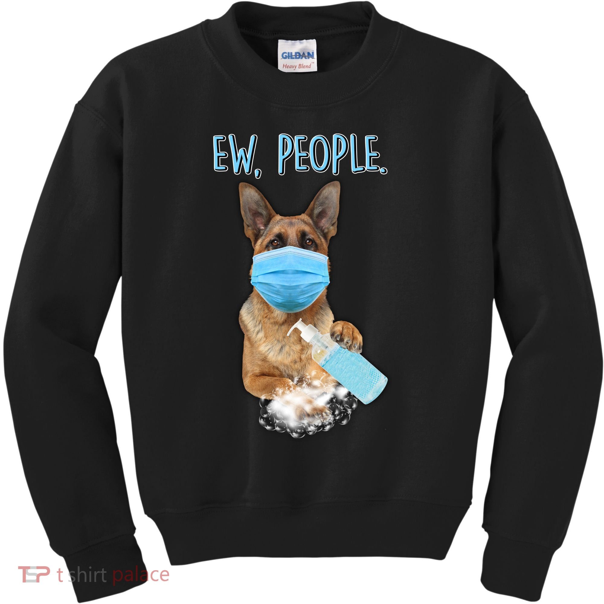 Funny Ew People Hygienic German Shepard  Kids Sweatshirt