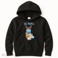 Funny Ew People Hygienic German Shepard  Kids Hoodie thumb 0
