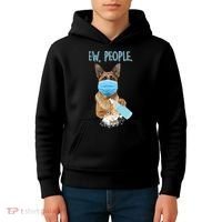 Funny Ew People Hygienic German Shepard  Kids Hoodie thumb 4