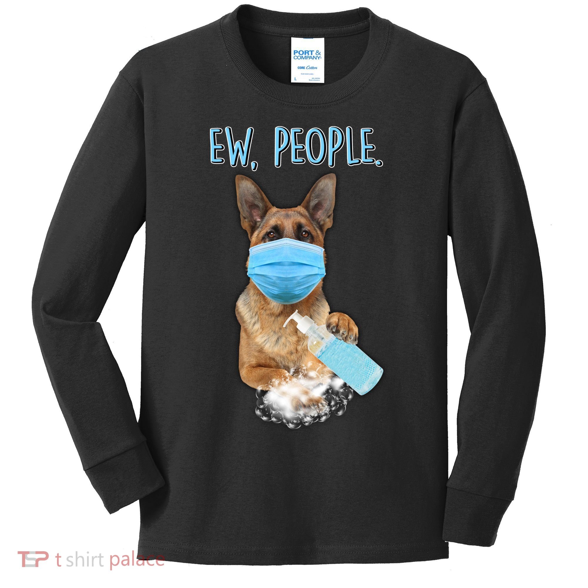 Funny Ew People Hygienic German Shepard  Kids Long Sleeve Shirt