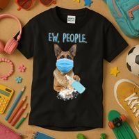 Funny Ew People Hygienic German Shepard  Kids T-Shirt thumb 3