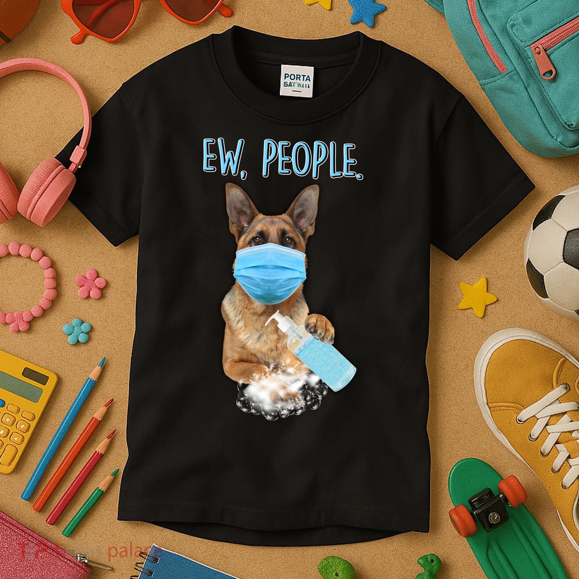 Funny Ew People Hygienic German Shepard  Kids T-Shirt