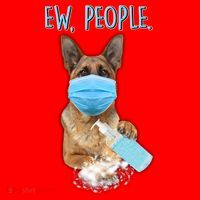 Funny Ew People Hygienic German Shepard  Santa Hat thumb 1