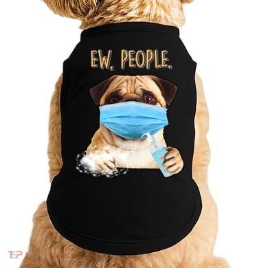 Funny Ew People Hygienic Pug Mask Doggie Tank