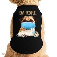 Funny Ew People Hygienic Pug Mask Doggie Tank thumb 0