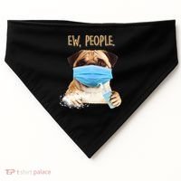 Funny Ew People Hygienic Pug Mask USA-Made Doggie Bandana thumb 0
