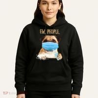 Funny Ew People Hygienic Pug Mask Hoodie thumb 5