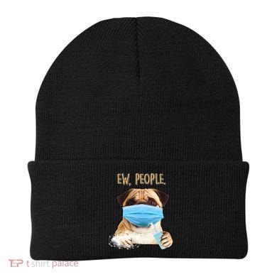 Funny Ew People Hygienic Pug Mask Beanie