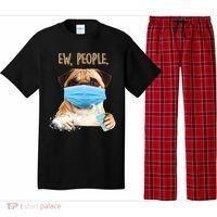 Funny Ew People Hygienic Pug Mask Pajama Set thumb 0
