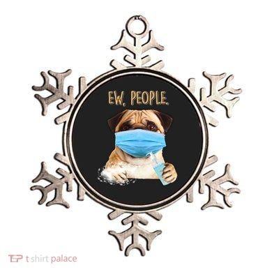 Funny Ew People Hygienic Pug Mask Ornament