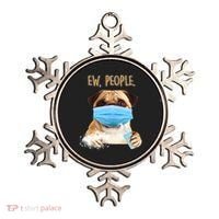 Funny Ew People Hygienic Pug Mask Ornament thumb 0