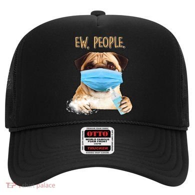 Funny Ew People Hygienic Pug Mask Hat