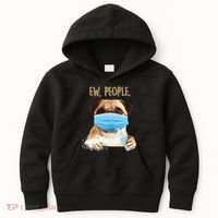 Funny Ew People Hygienic Pug Mask Kids Hoodie thumb 0