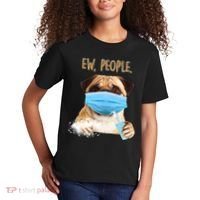 Funny Ew People Hygienic Pug Mask Kids T-Shirt thumb 2