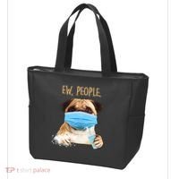 Funny Ew People Hygienic Pug Mask Tote Bag thumb 3