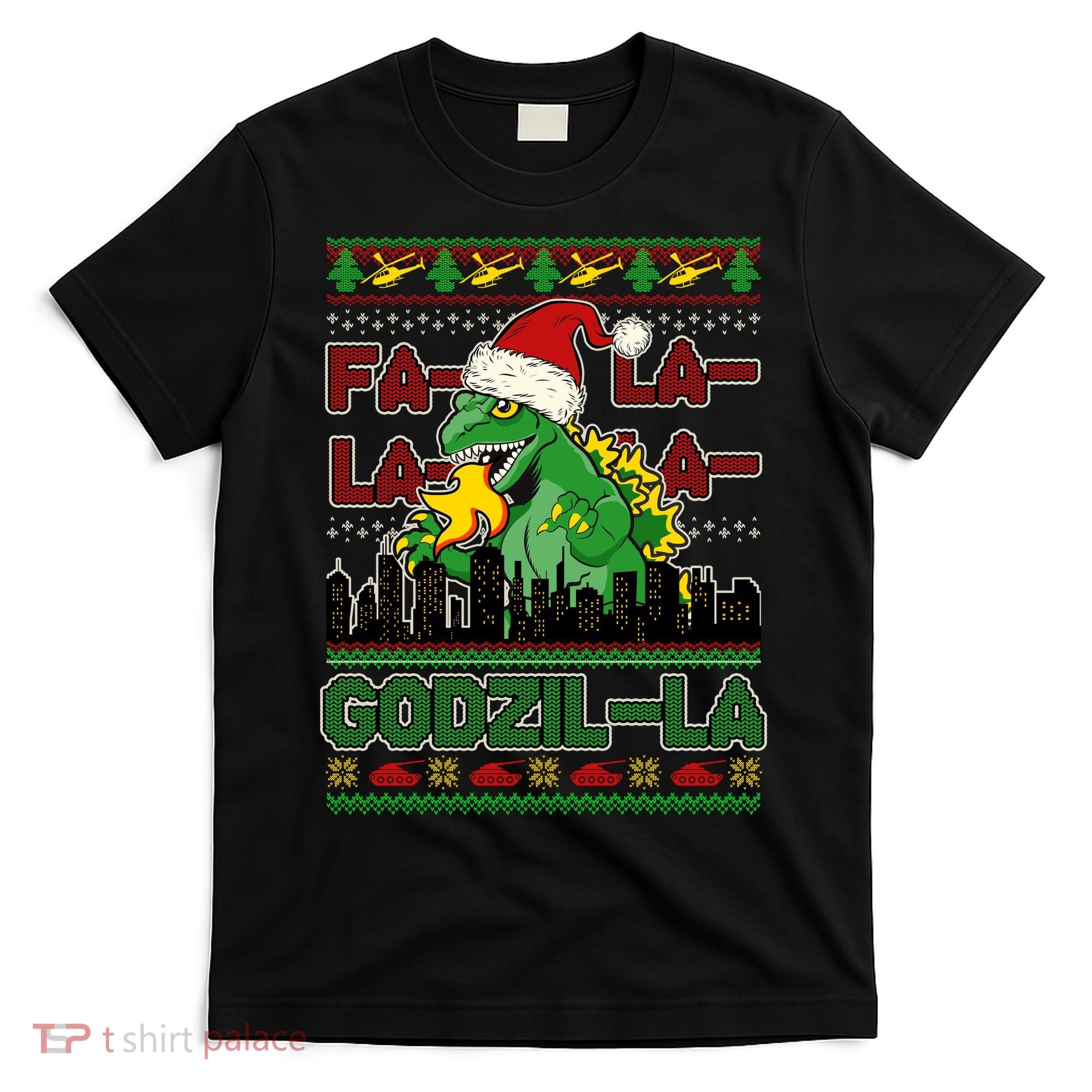 Funny Fa La La La Godzil-La Ugly Christmas Sweater T-Shirt