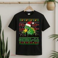 Funny Fa La La La Godzil-La Ugly Christmas Sweater T-Shirt thumb 2