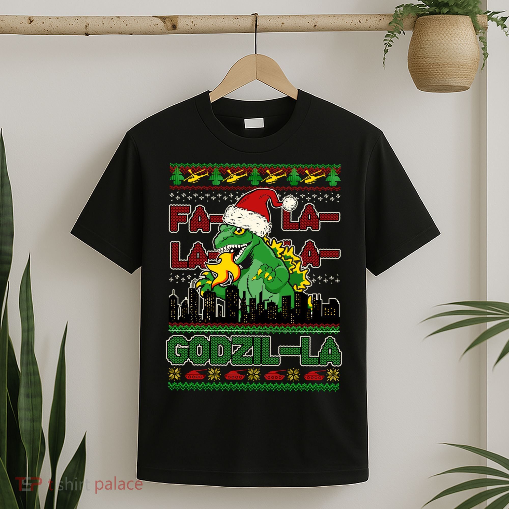 Funny Fa La La La Godzil-La Ugly Christmas Sweater T-Shirt