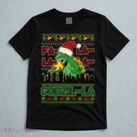 Funny Fa La La La Godzil-La Ugly Christmas Sweater T-Shirt thumb 5
