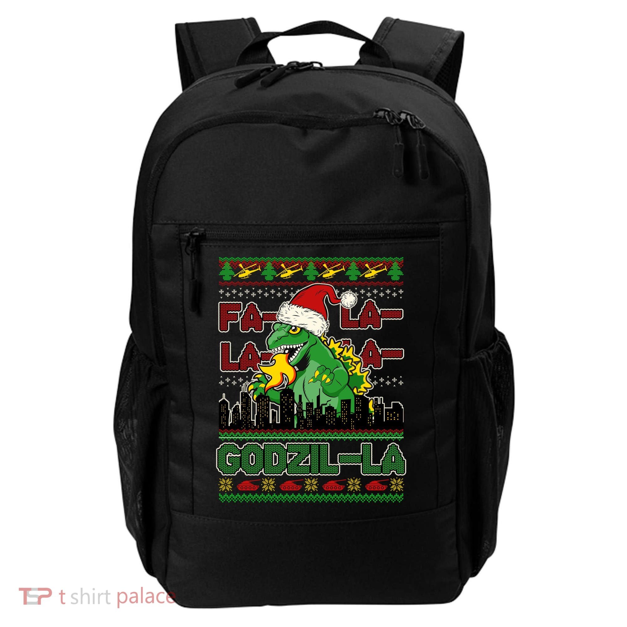 Funny Fa La La La Godzil-La Ugly Christmas Sweater Backpack