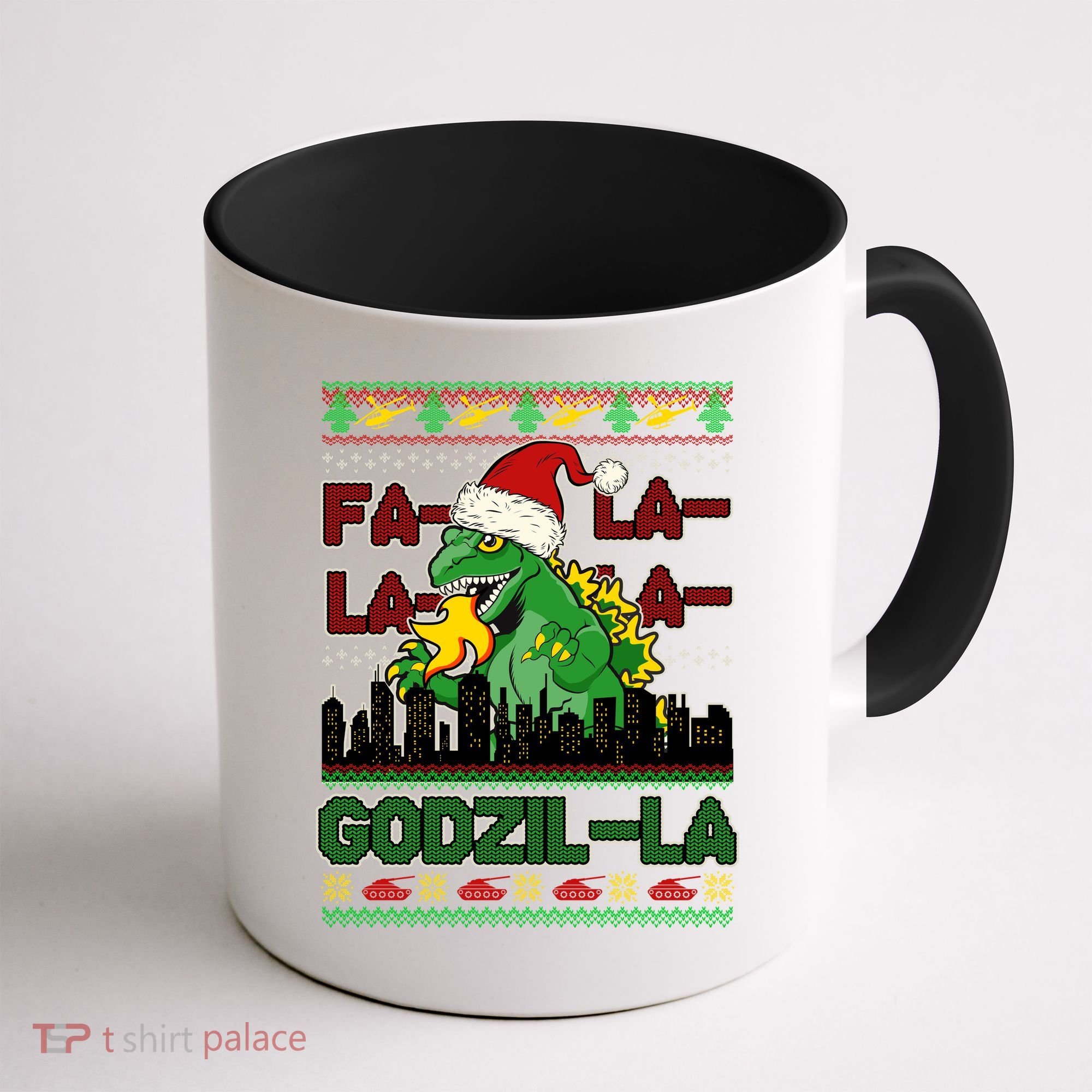 Funny Fa La La La Godzil-La Ugly Christmas Sweater Coffee Mug