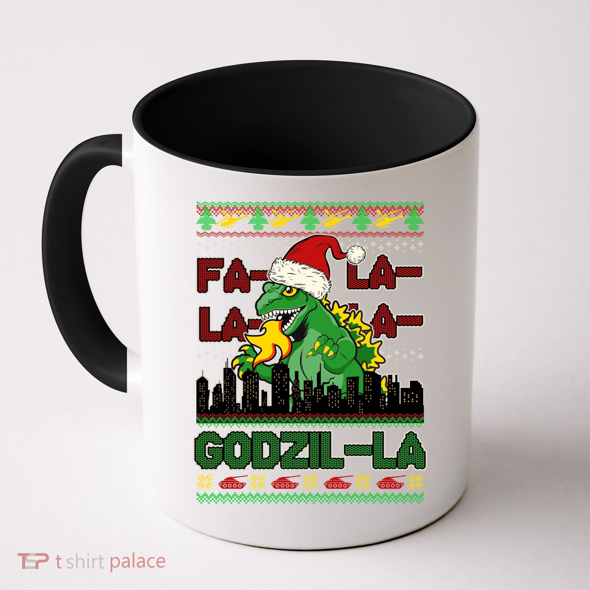 Funny Fa La La La Godzil-La Ugly Christmas Sweater Coffee Mug