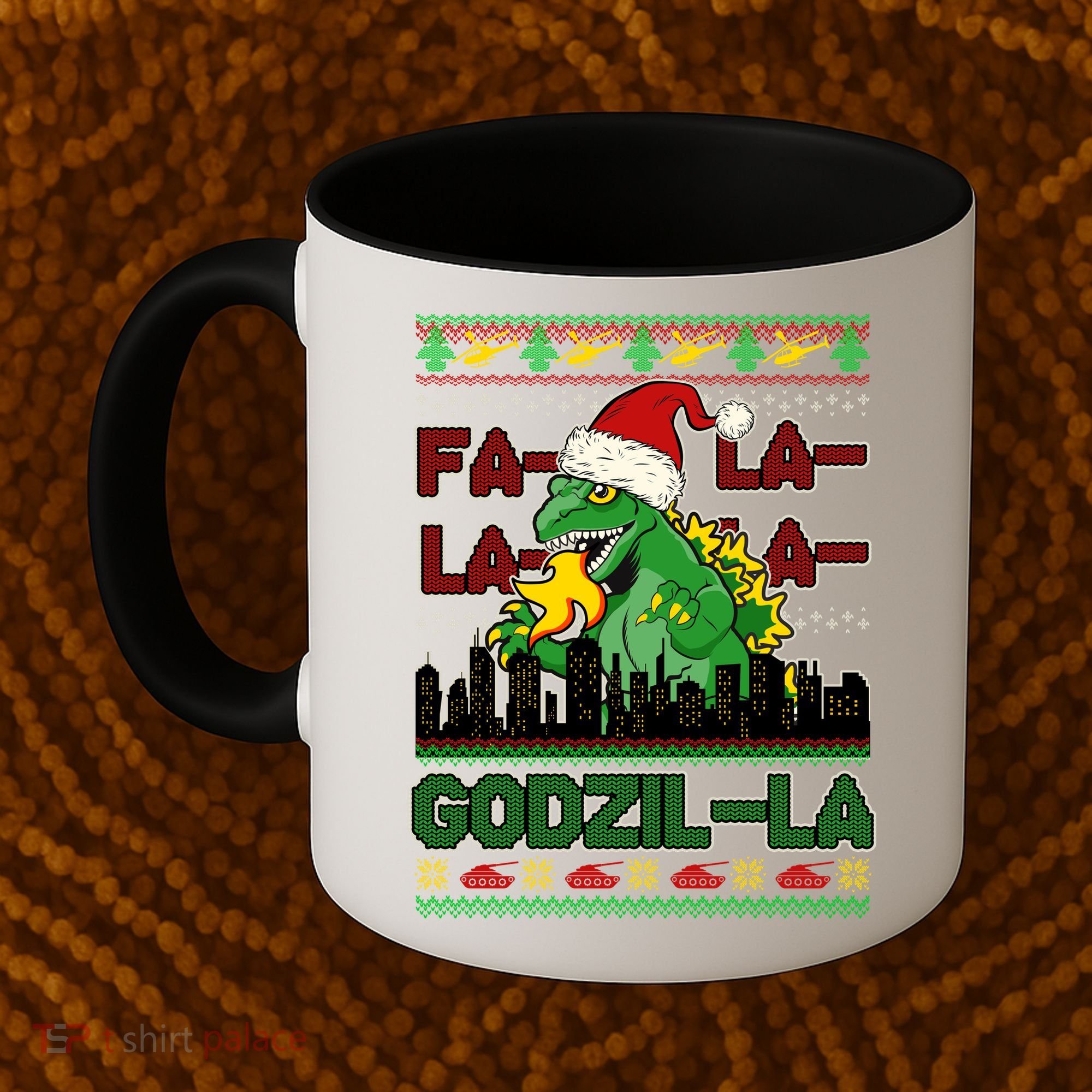 Funny Fa La La La Godzil-La Ugly Christmas Sweater Coffee Mug
