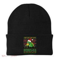 Funny Fa La La La Godzil-La Ugly Christmas Sweater Beanie thumb 0
