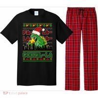 Funny Fa La La La Godzil-La Ugly Christmas Sweater Pajama Set thumb 0