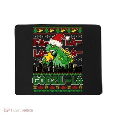 Funny Fa La La La Godzil-La Ugly Christmas Sweater Mousepad
