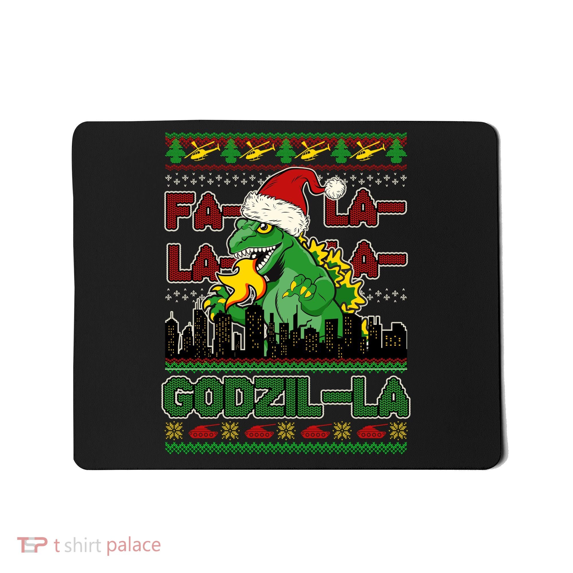 Funny Fa La La La Godzil-La Ugly Christmas Sweater Mousepad