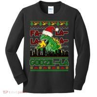 Funny Fa La La La Godzil-La Ugly Christmas Sweater Kids Long Sleeve Shirt thumb 0