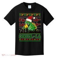 Funny Fa La La La Godzil-La Ugly Christmas Sweater Kids T-Shirt thumb 0